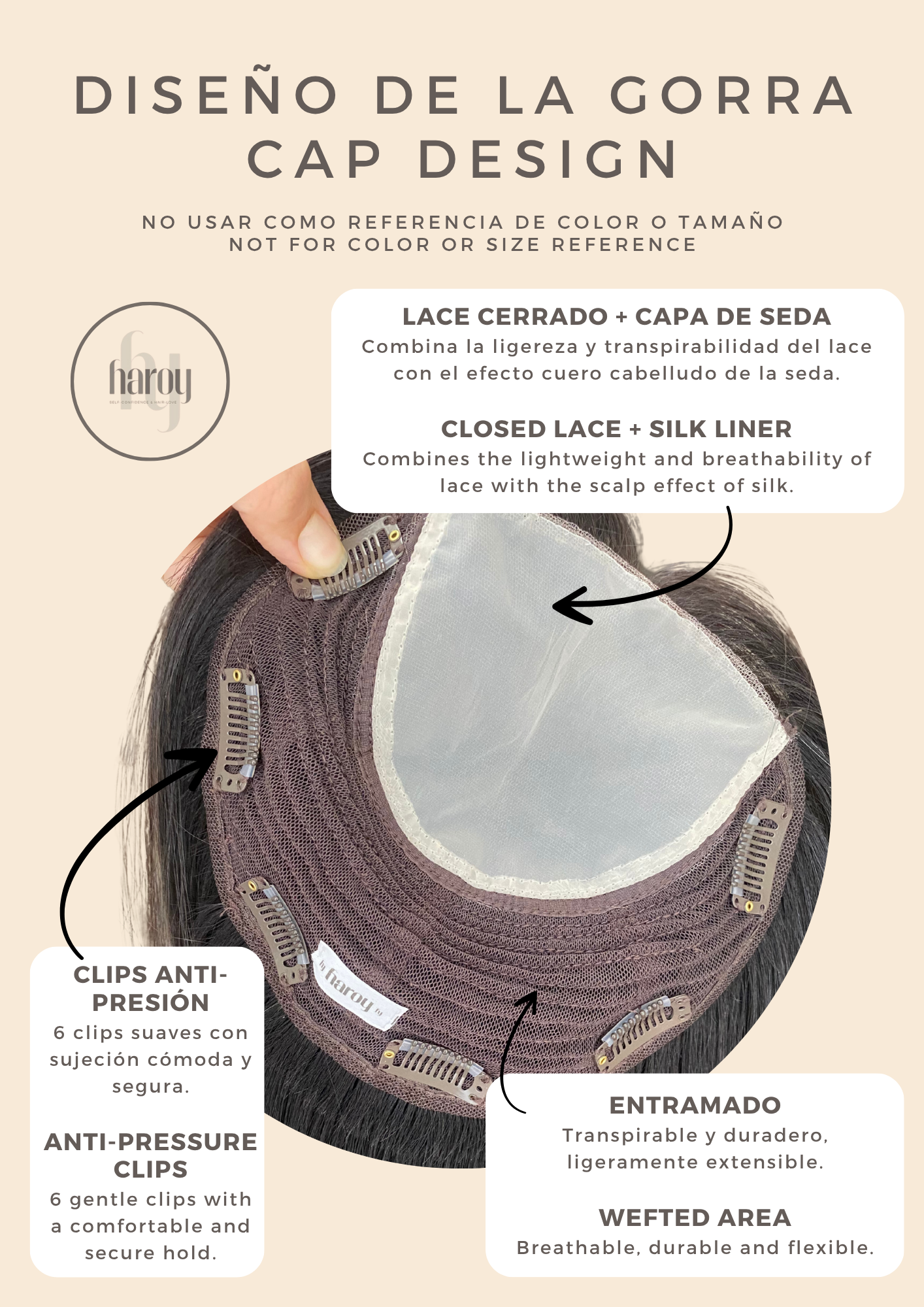 NEGRO SUAVE / 15" / 8x8 / Lace cerrado + capa de seda