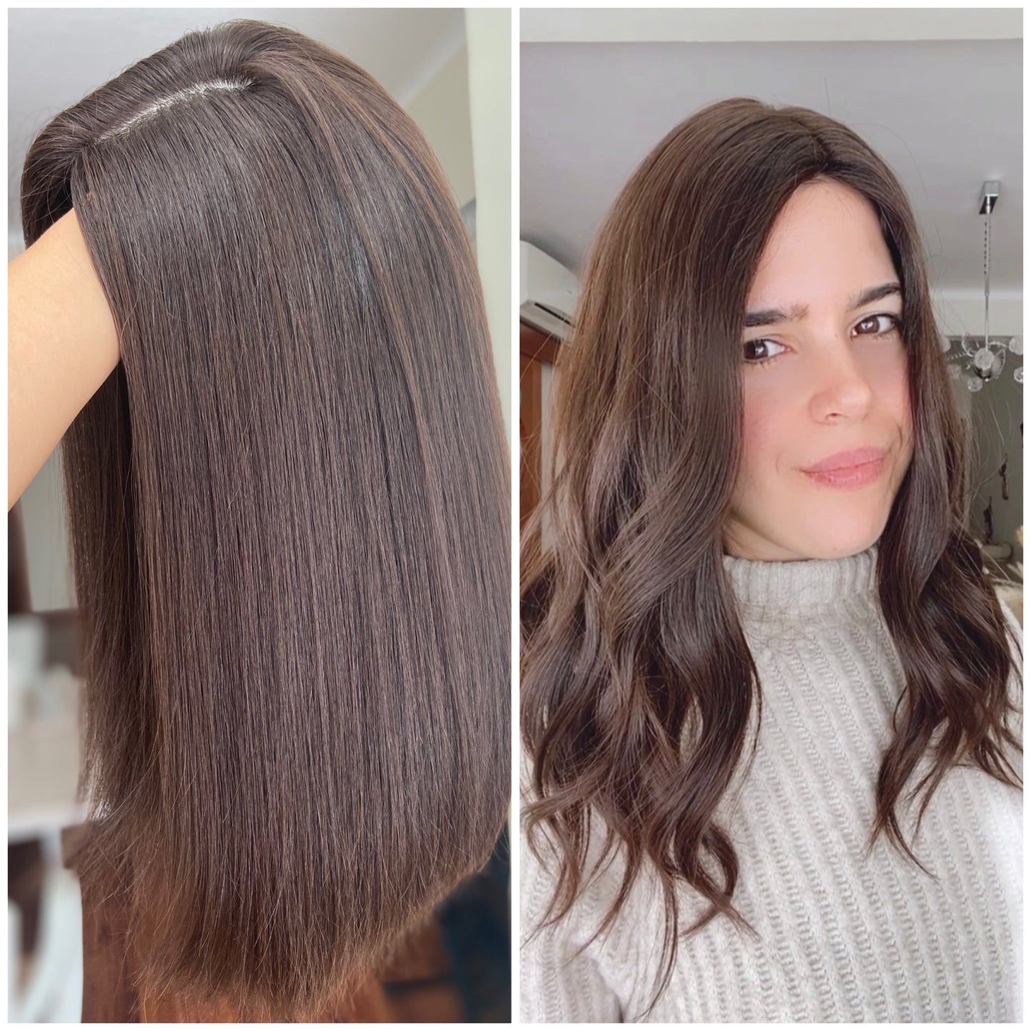 CASTAÑO OSCURO-MEDIO / 18" / Seda