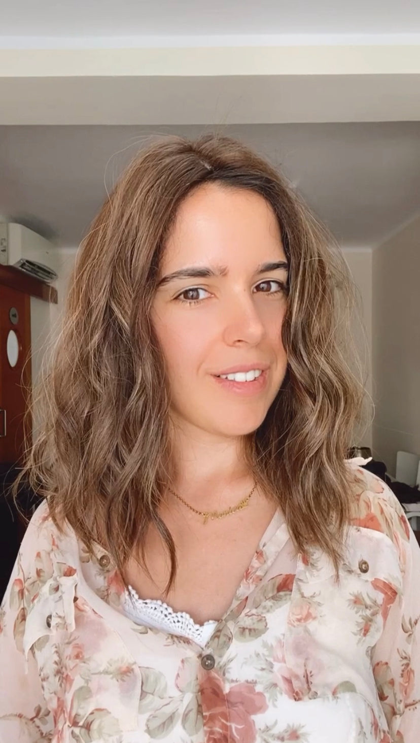 LIGHT ASH BROWN WITH SUBTLE HIGHLIGHTS / 16" / 8x8 / Silk Top