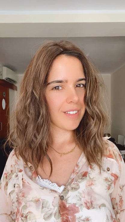 LIGHT ASH BROWN WITH SUBTLE HIGHLIGHTS / 16" / 8x8 / Silk Top
