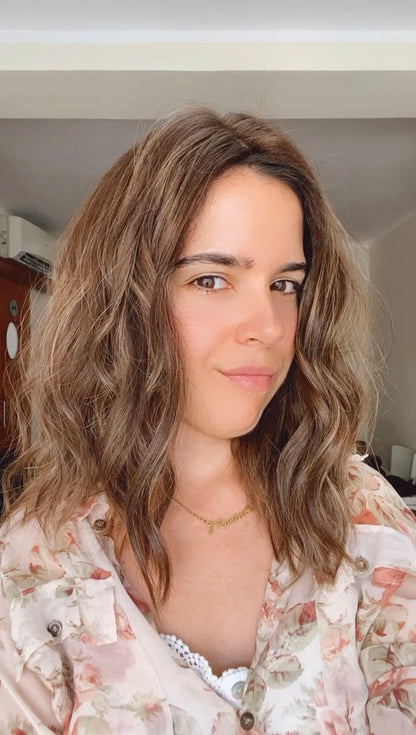 LIGHT ASH BROWN WITH SUBTLE HIGHLIGHTS / 16" / 8x8 / Silk Top