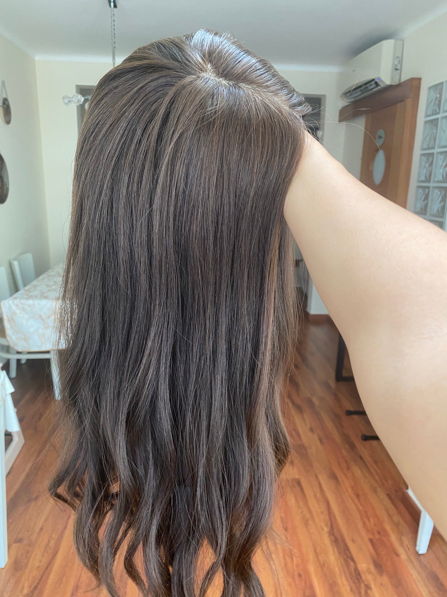 GOLDEN HAZEL ROOTED / 18" / 8x8 / Silk Top