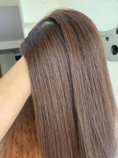 LIGHT WARM BRUNETTE / 16" / 8x8 / Silk Top