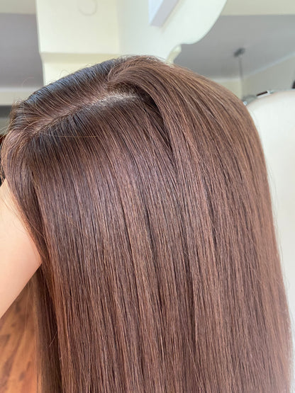 LIGHT WARM BRUNETTE / 16" / 8x8 / Silk Top