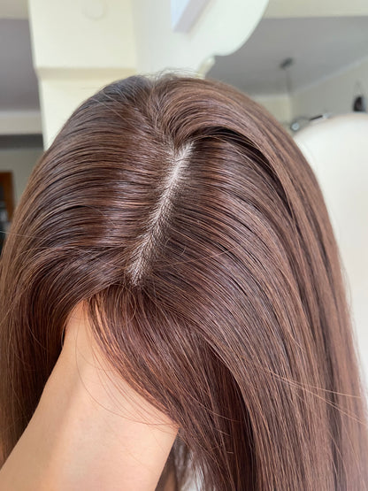 LIGHT WARM BRUNETTE / 16" / 8x8 / Silk Top